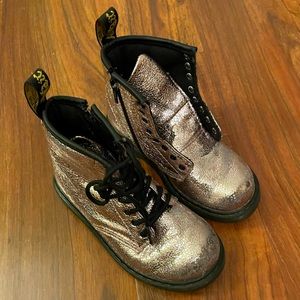 Dr. Martens toddler size 10 US pink sparkle boots  Doc Martens